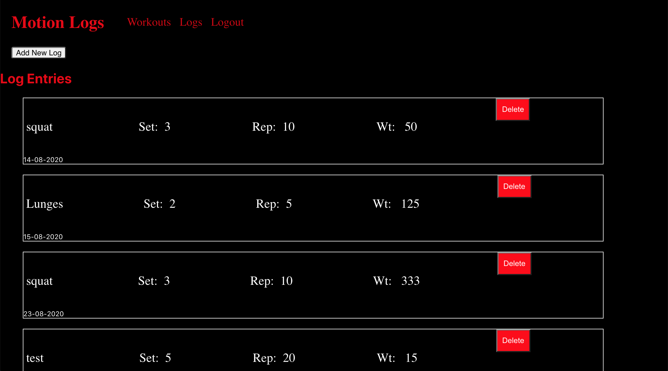 Motion Log App